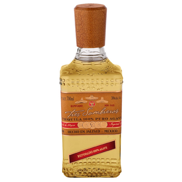 Tres Sombreros 100% Puro Agave Reposado (700ml)